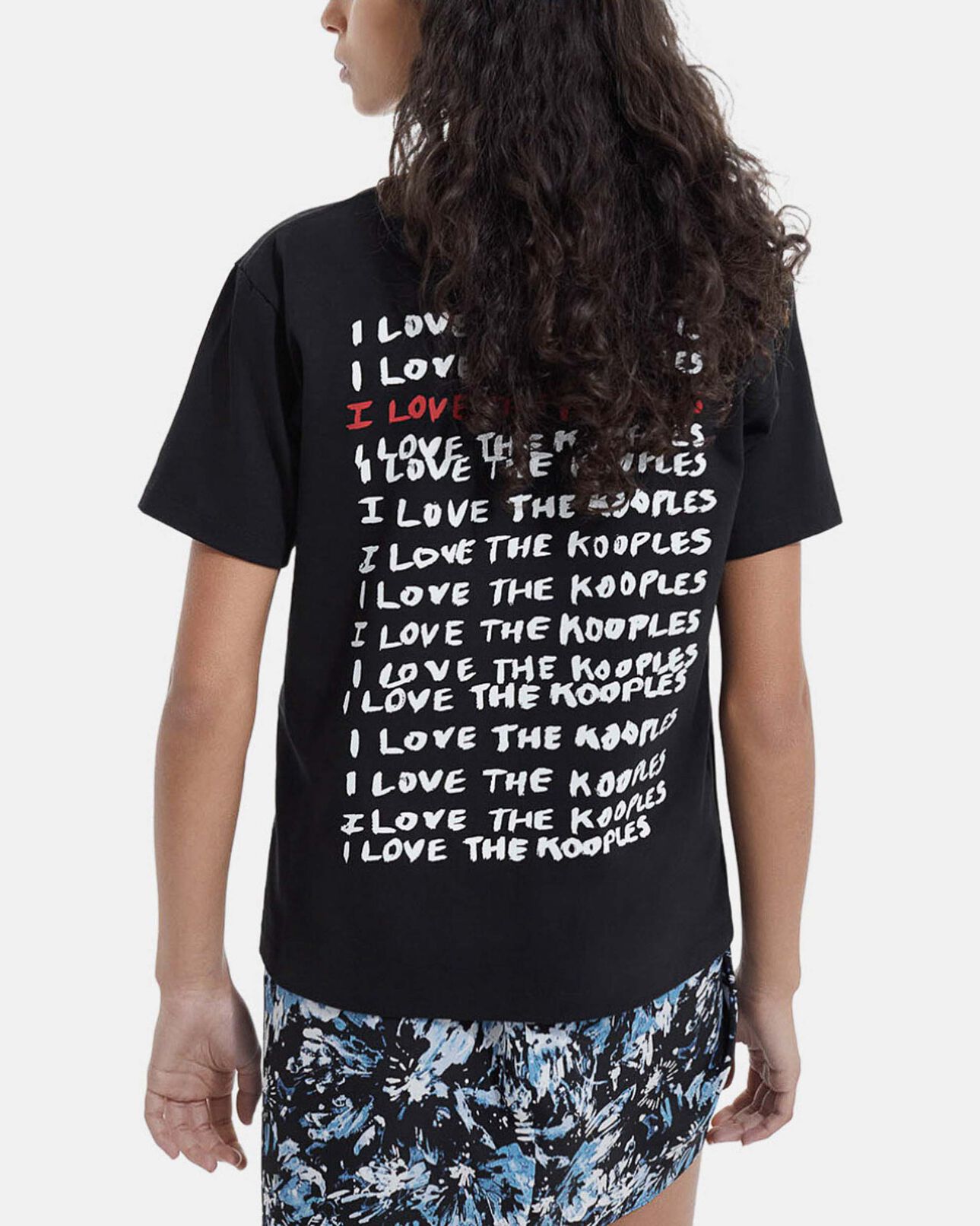 The Kooples DAMEN BLACK t-shirt baumwolle schwarz love the kooples