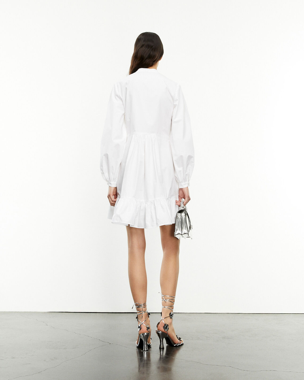 The Kooples FEMME WHITE robe chemise blanche boutonnée