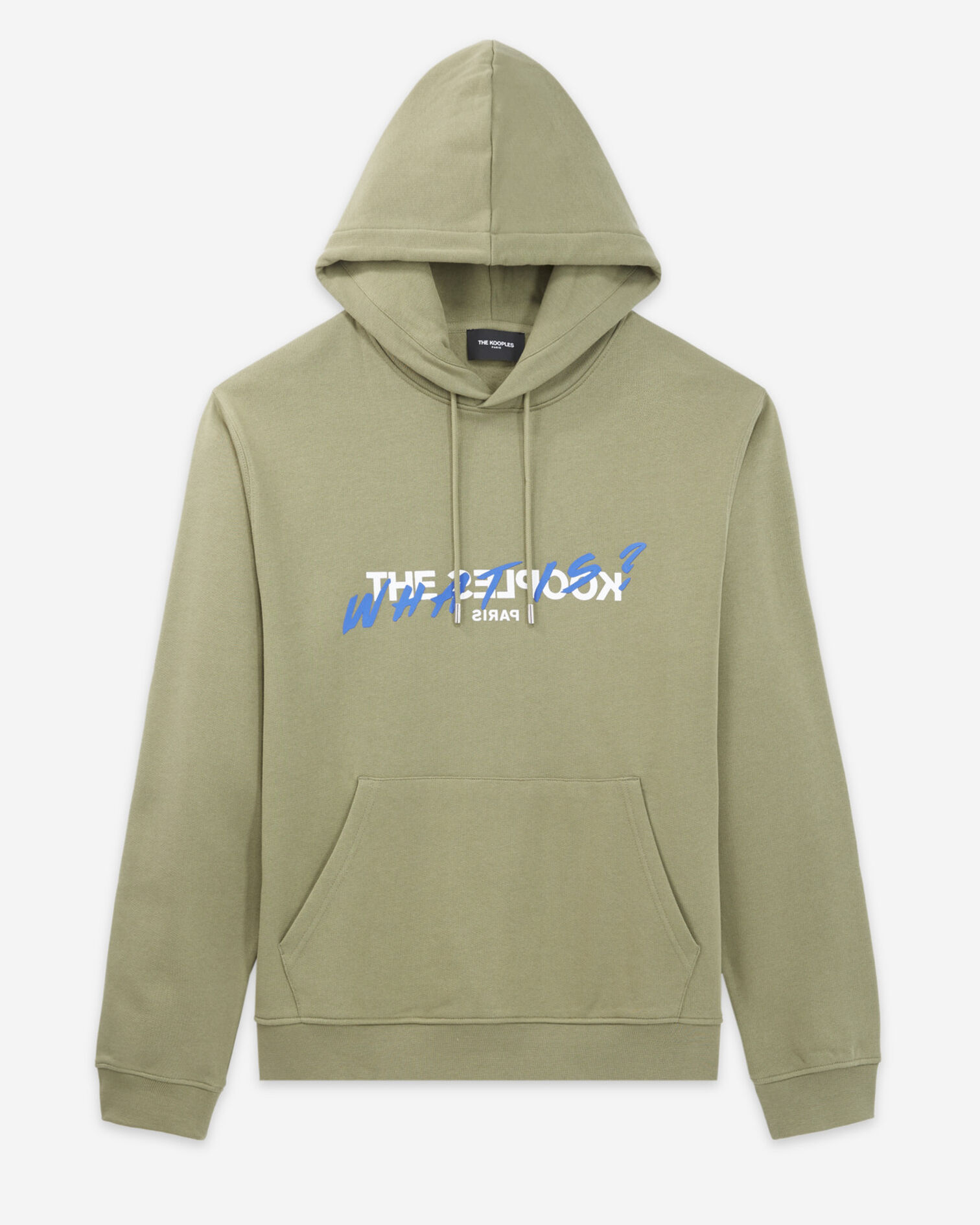 Sweat capuche coton kaki logo what is, KAKI, hi-res image number null