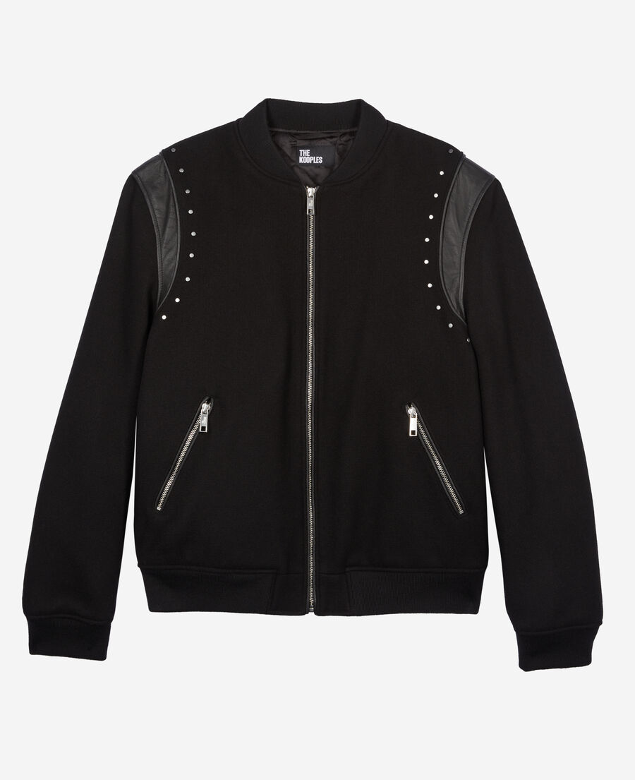 The Kooples MEN BLACK black jacket with studs