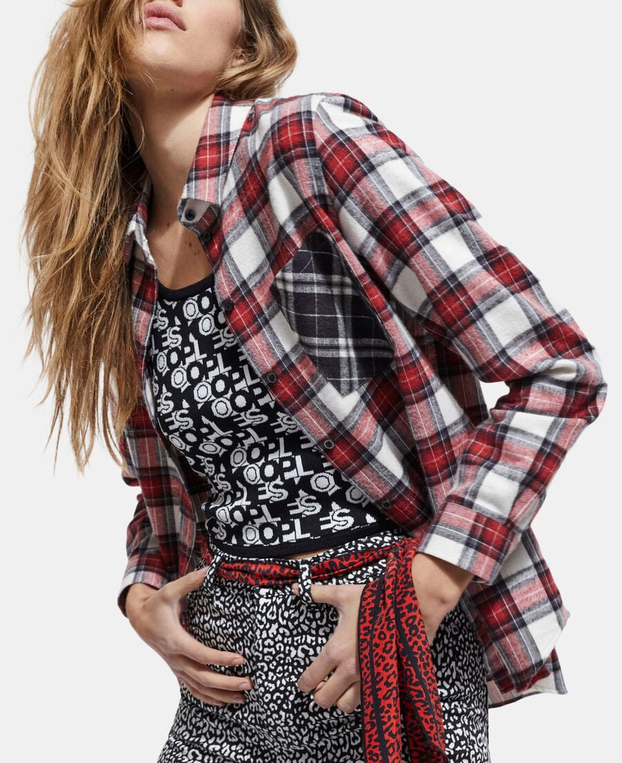 The Kooples F RED overshirt with check motif