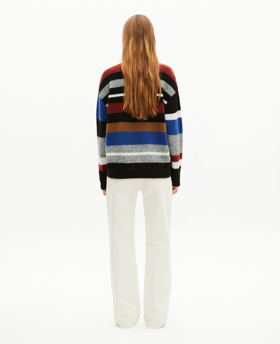 The Kooples FEMME MULTICOLOR pull en laine mélangée à rayures multicolores