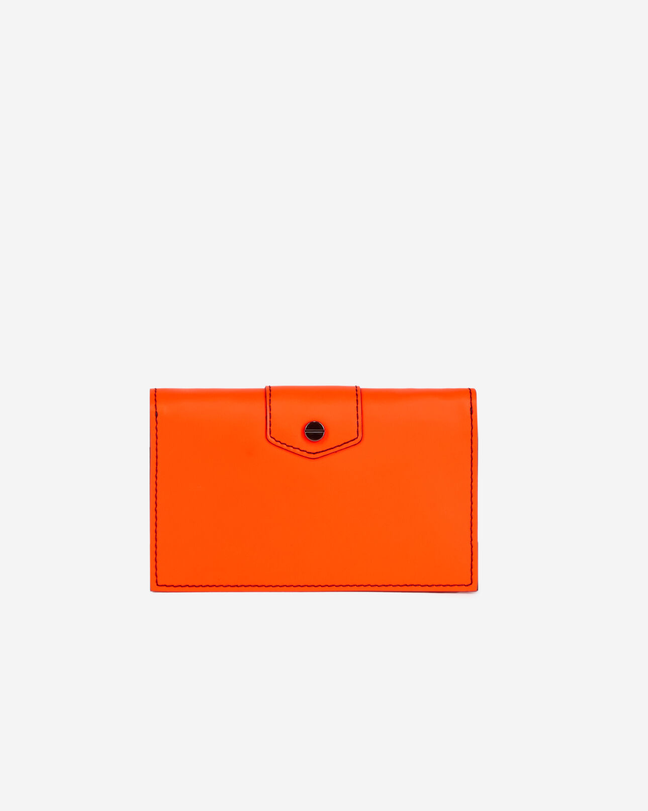The Kooples FEMME ORANGE FLUO pochette emily small en cuir orange