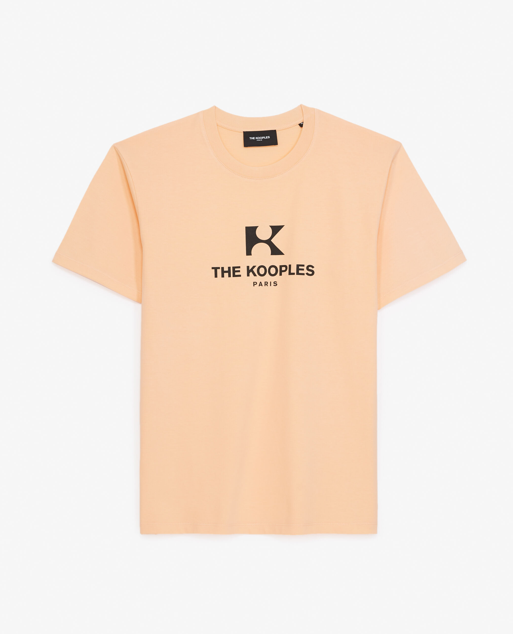 Coral-orange cotton T-shirt with 'K' monogram, PRAIRIE SUNSET, hi-res image number null