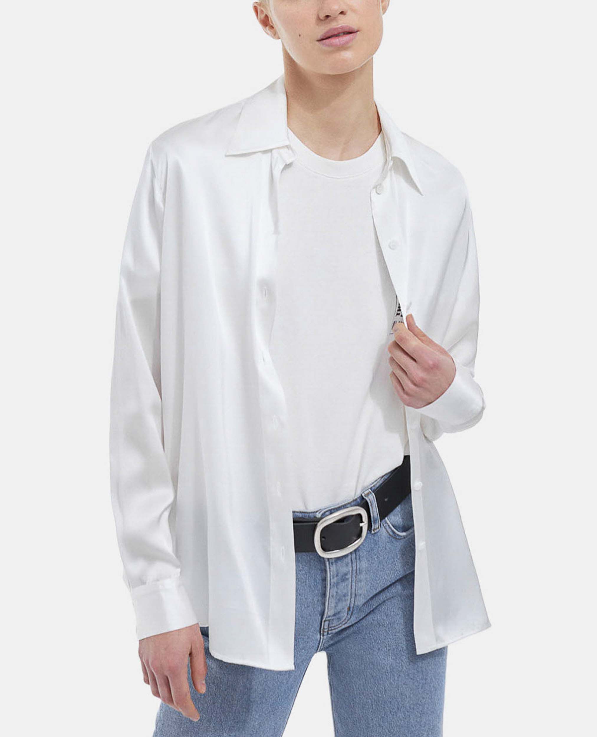 Loose white shirt with large cuffs | The Kooples