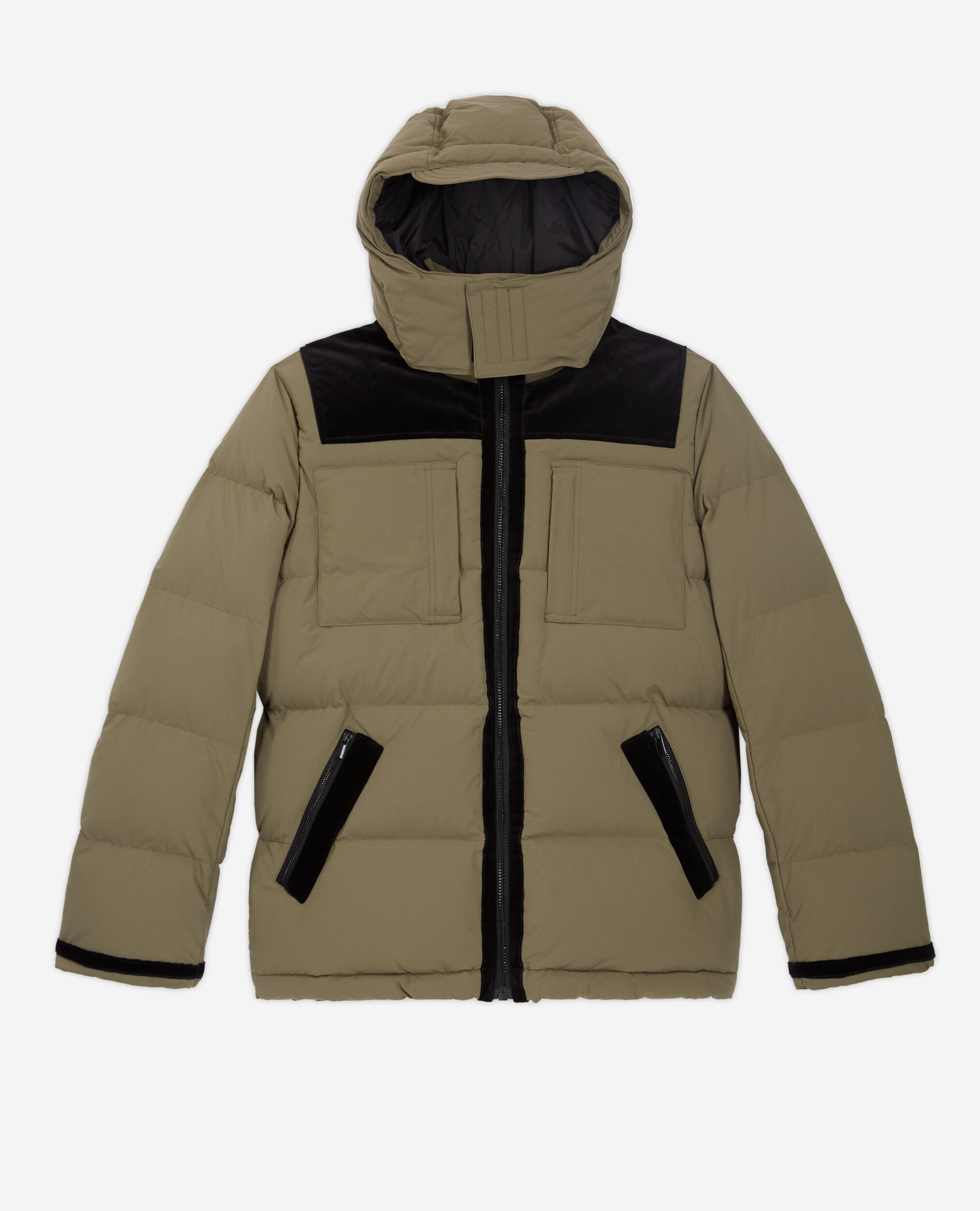 Khaki down jacket, ALGUE, hi-res image number null