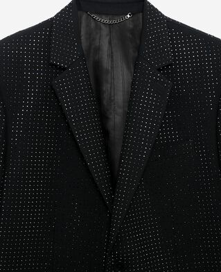 The Kooples HERREN BLACK schwarze jacke mit strasssteinen