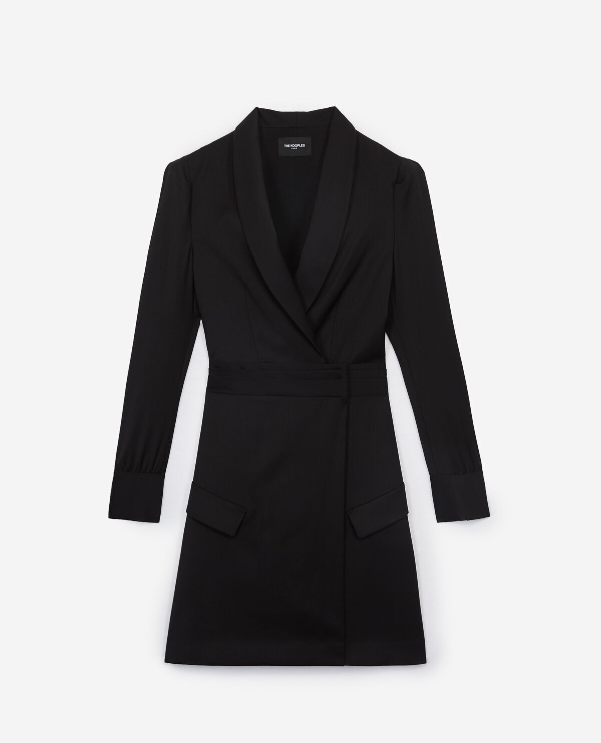 Robe portefeuille noire 2025 courte