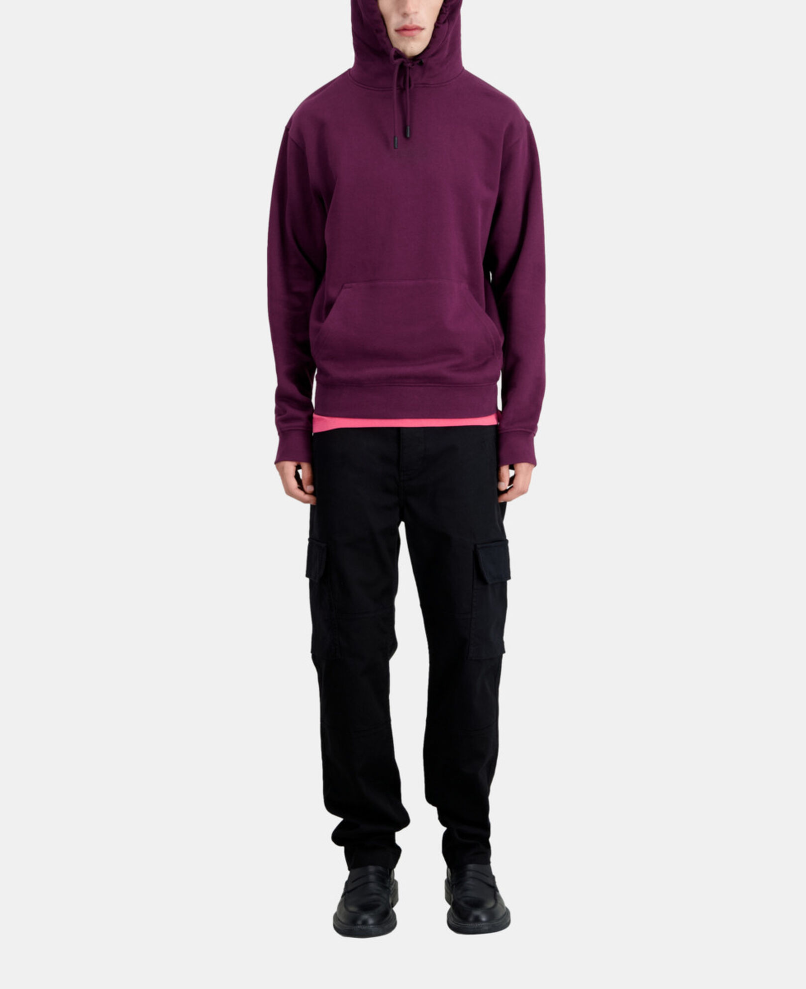 The Kooples HOMBRE BORDEAUX sudadera capucha burdeos logotipo para hombre