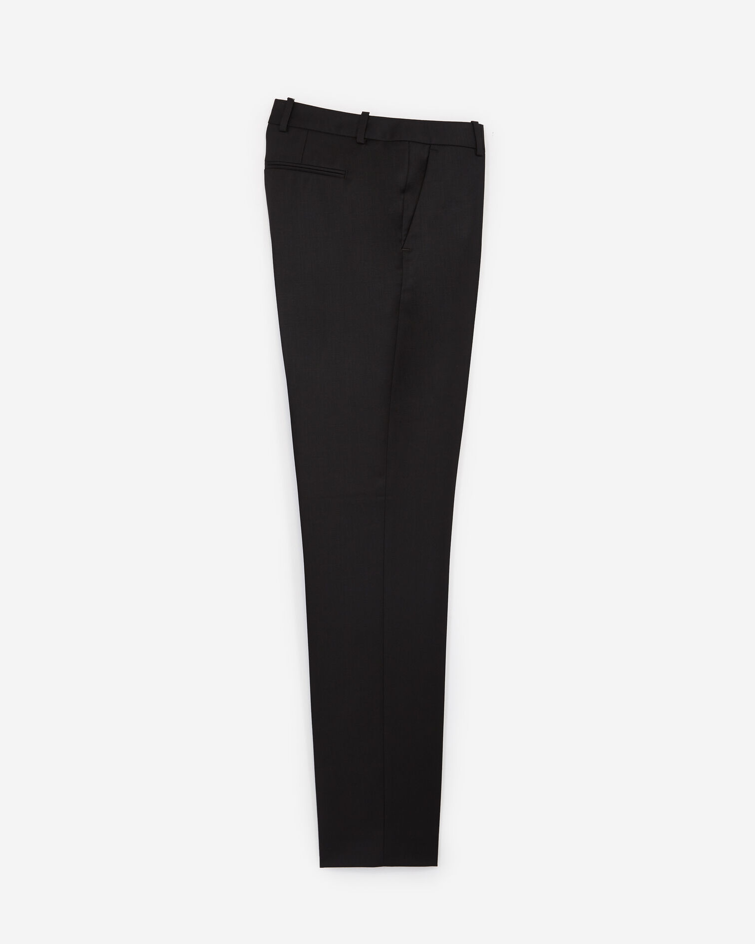 Pantalon fluide noir tailleur laine, BLACK, hi-res image number null