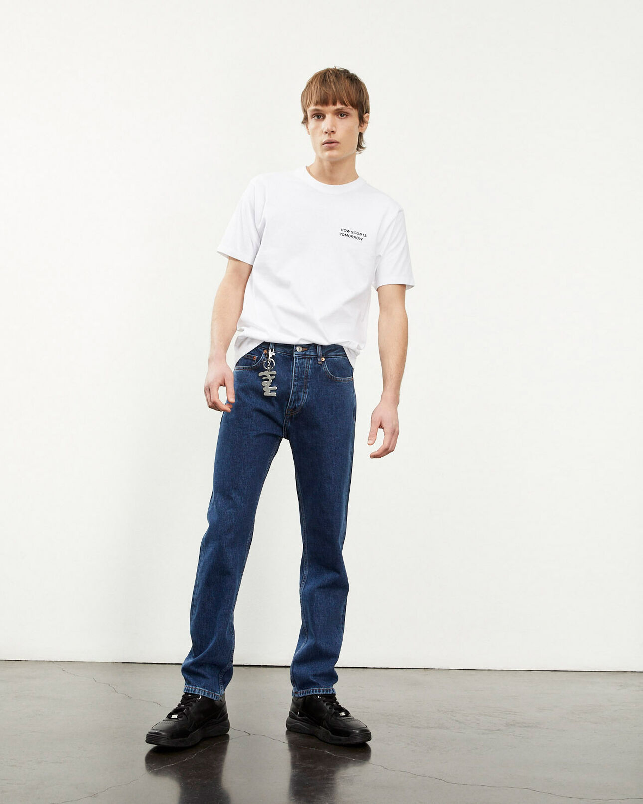 The Kooples MEN WHITE white cotton t-shirt with breast writing