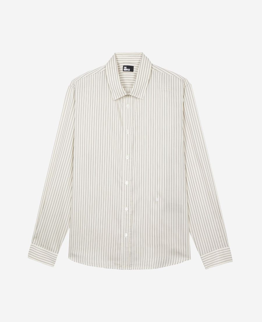 The Kooples MEN WHITE ecru striped shirt