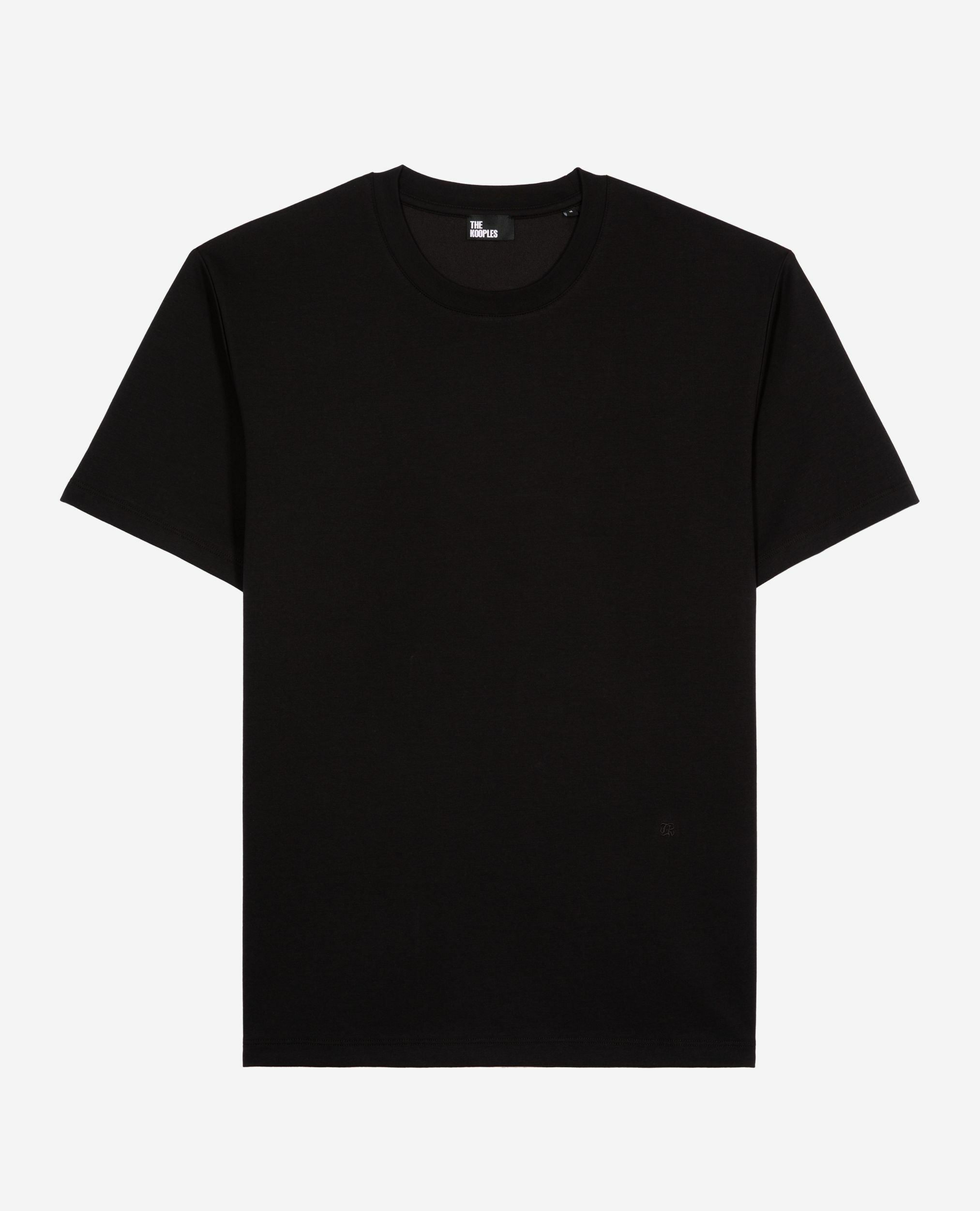 T-shirt droit uni noir, BLACK, hi-res image number null