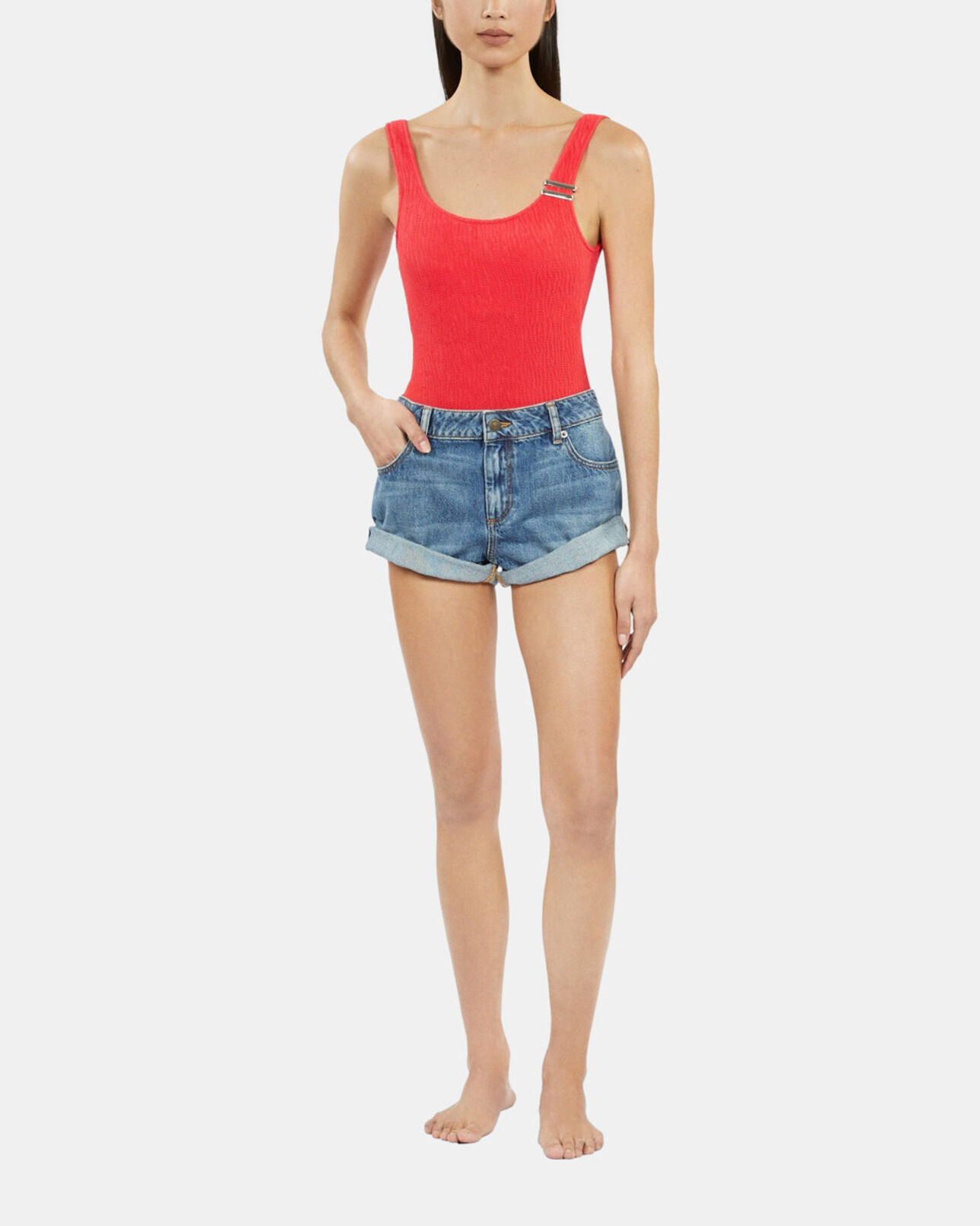The Kooples FEMME RED maillot de bain the kooples x luz une pièce bretelles rouge