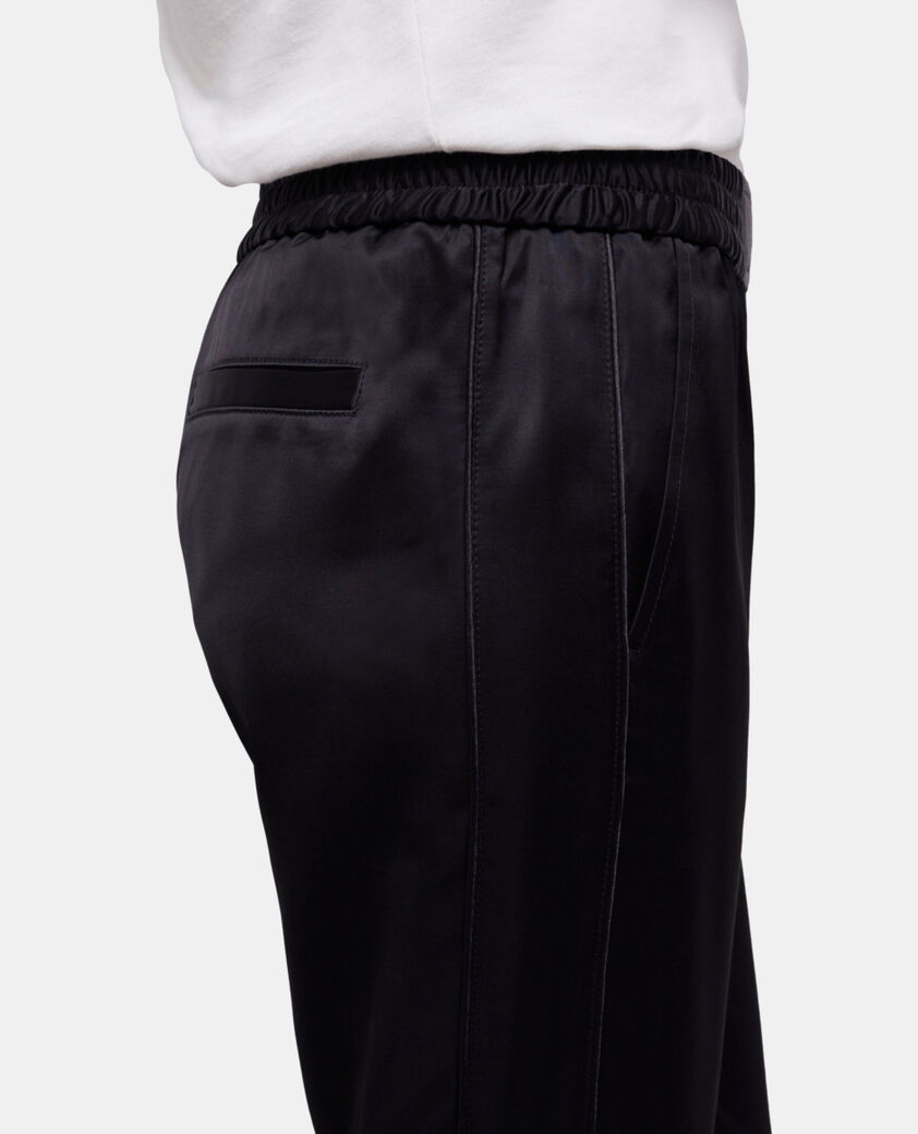 The Kooples WOMEN BLACK black satin joggers