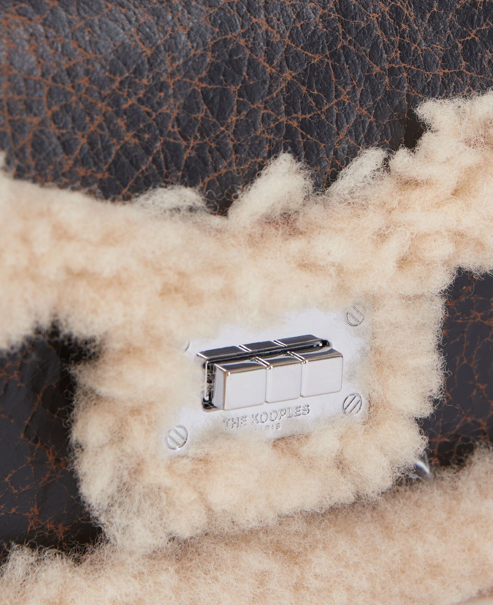 Emily small brown leather bag The Kooples