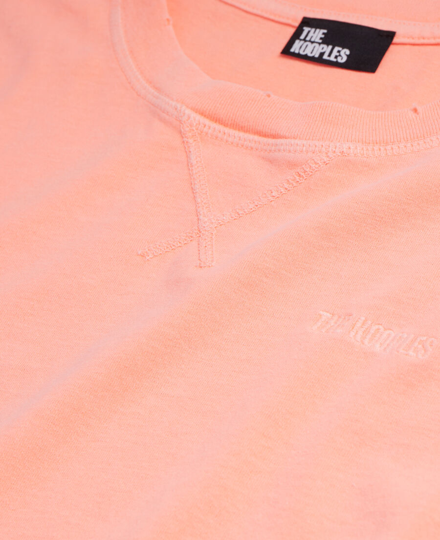 The Kooples DAMEN ORANGE FLUO oranges t-shirt damen mit logo
