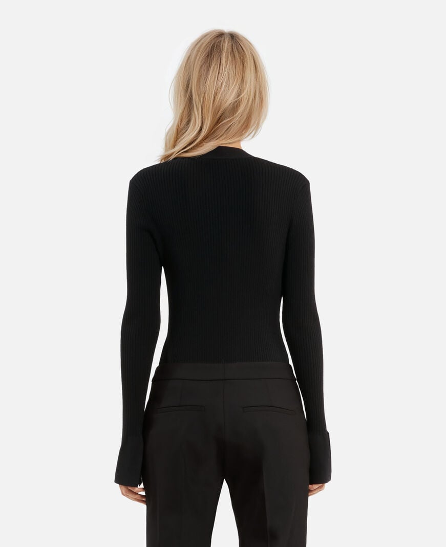 The Kooples DAMEN BLACK rippstrickpullover schwarz