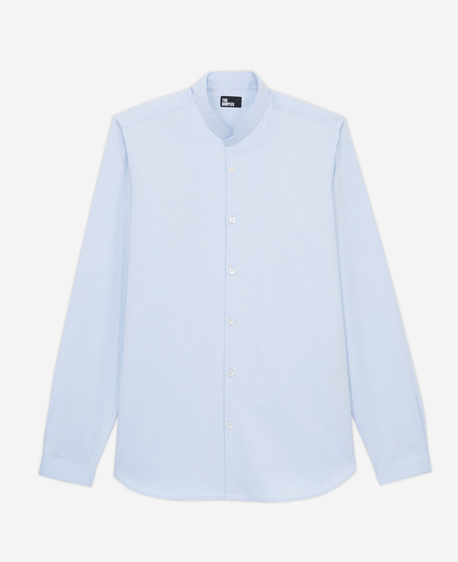 The Kooples HOMBRE LIGHT BLUE camisa cuello mao azul