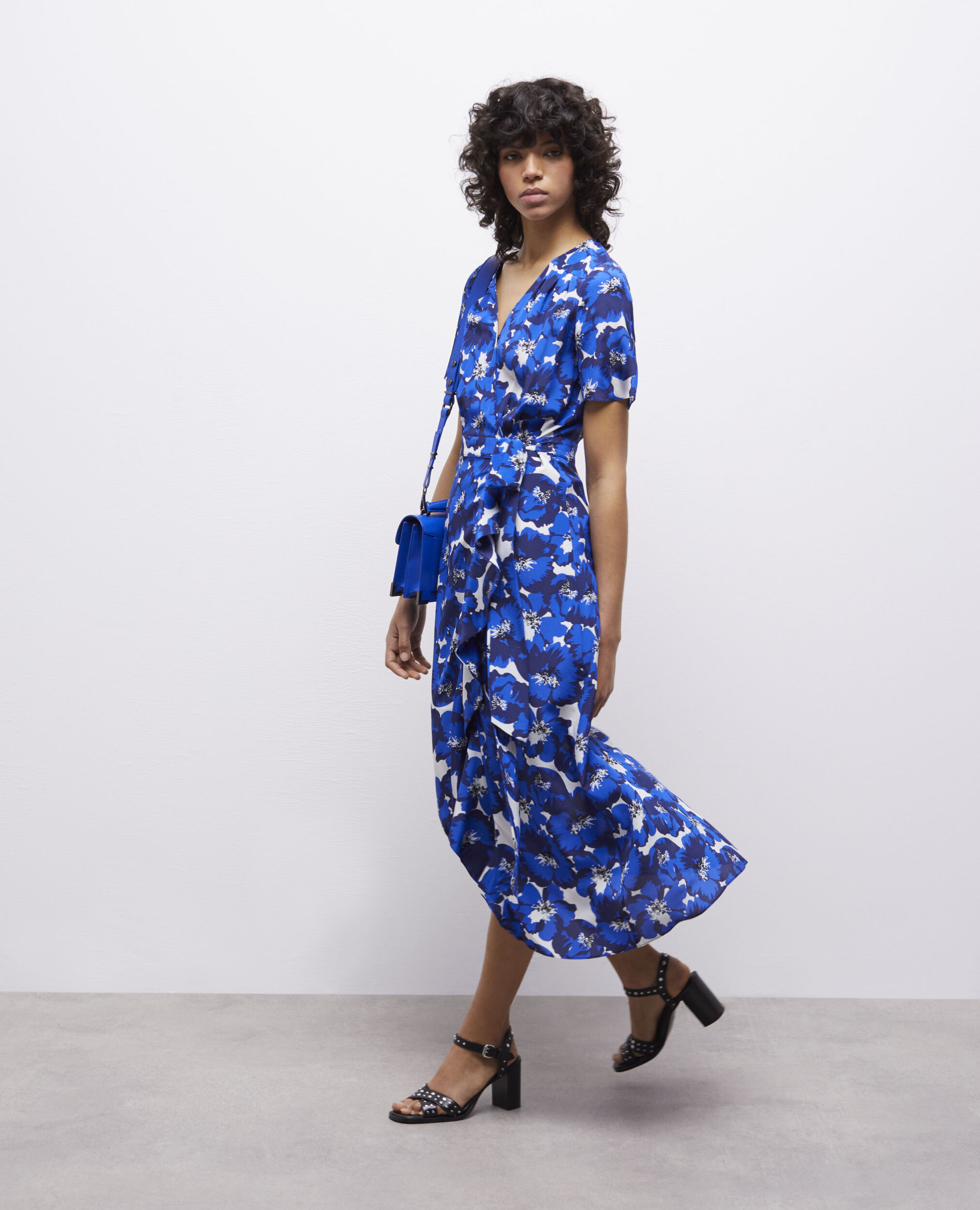 The kooples long 2025 floral wrap dress