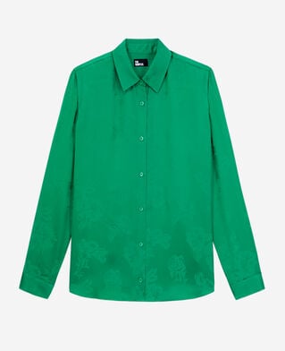 The Kooples WOMEN GREEN green floral jacquard shirt