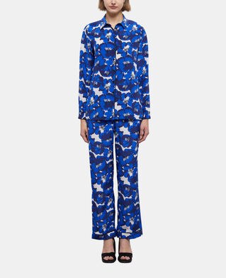 The Kooples WOMEN BLUE silk printed shirt
