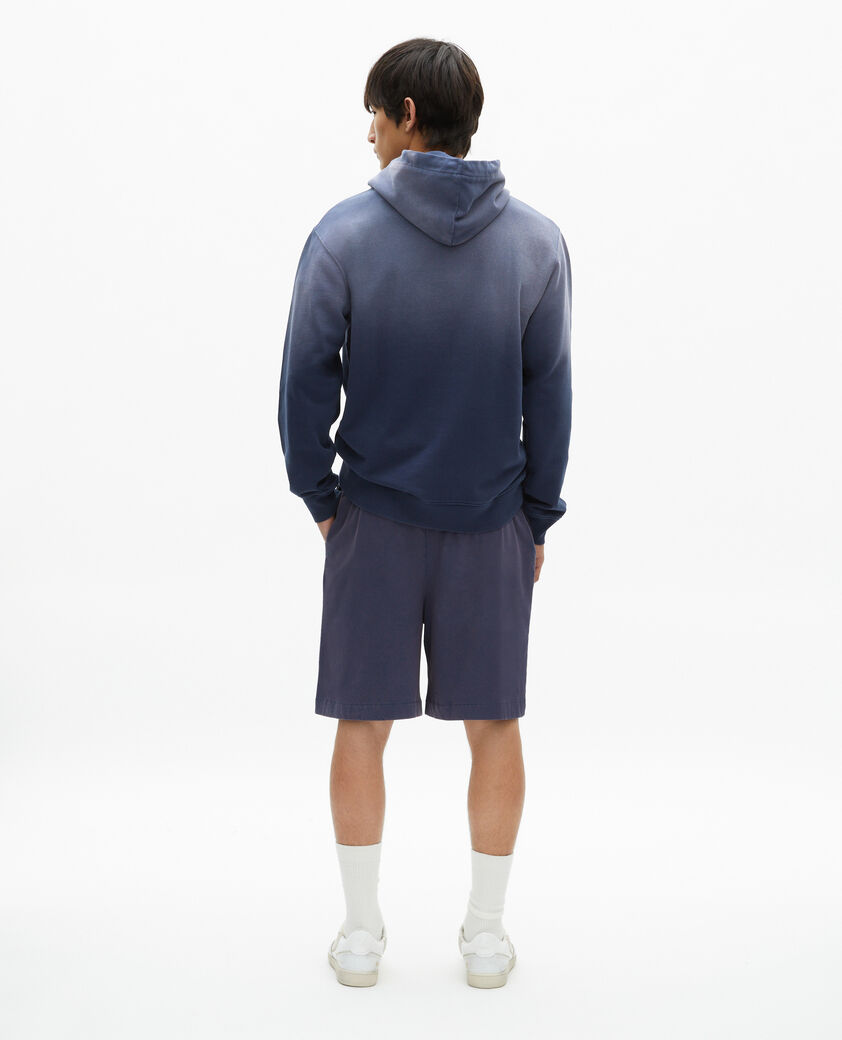 The Kooples HOMME DARK NAVY sweatshirt avec logo marine délavé