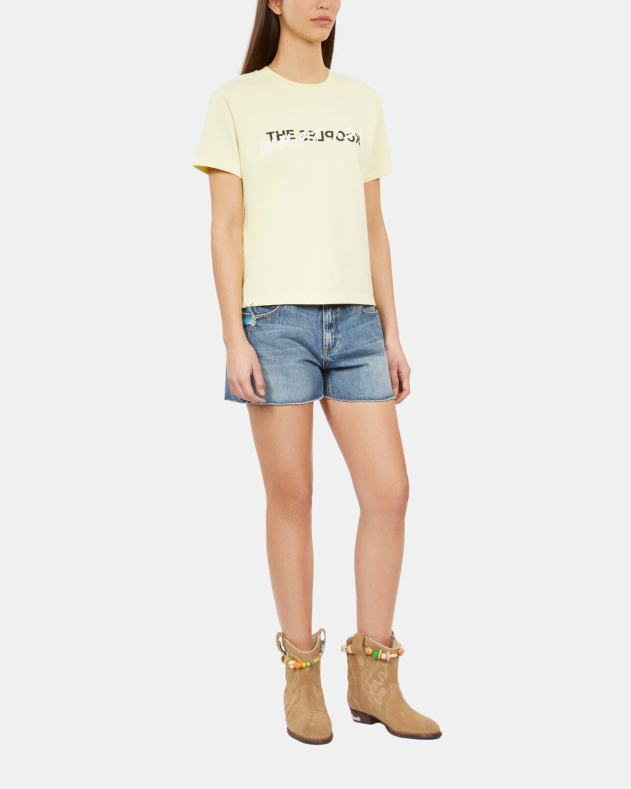 The Kooples FEMME BRIGHT YELLOW t-shirt what is jaune clair
