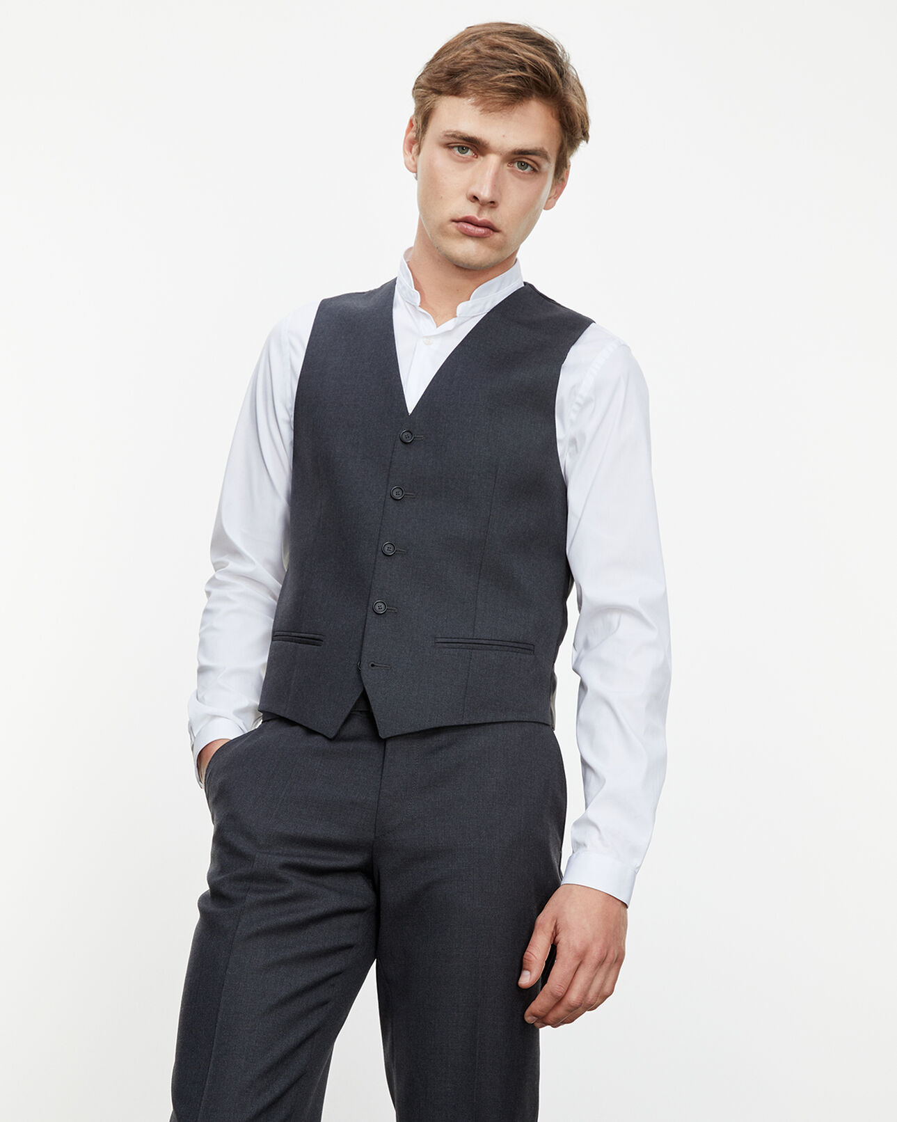 The Kooples H GREY gray suit waistcoat