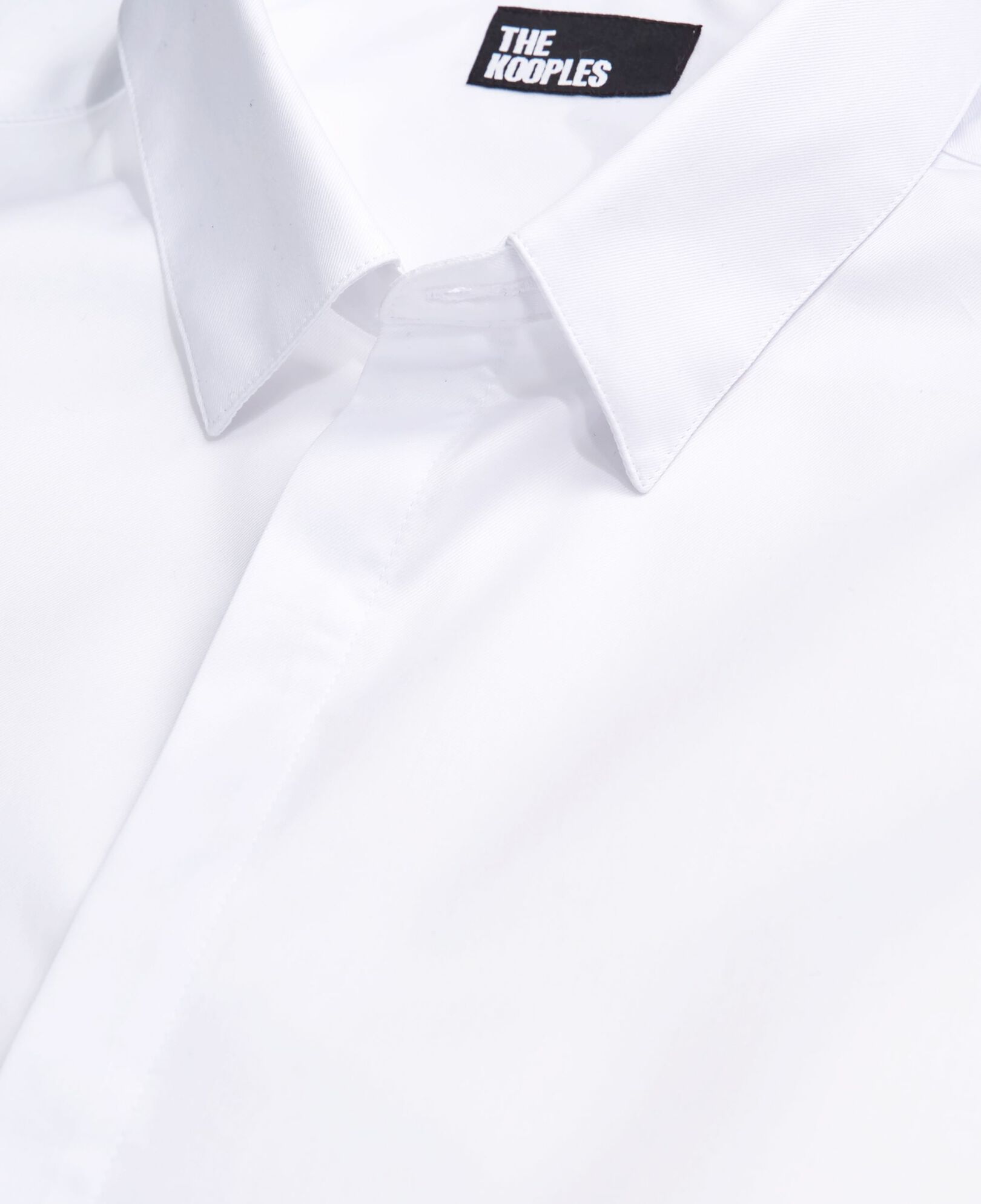 The Kooples HERREN WHITE weißes baumwollhemd mit klassischer kragen