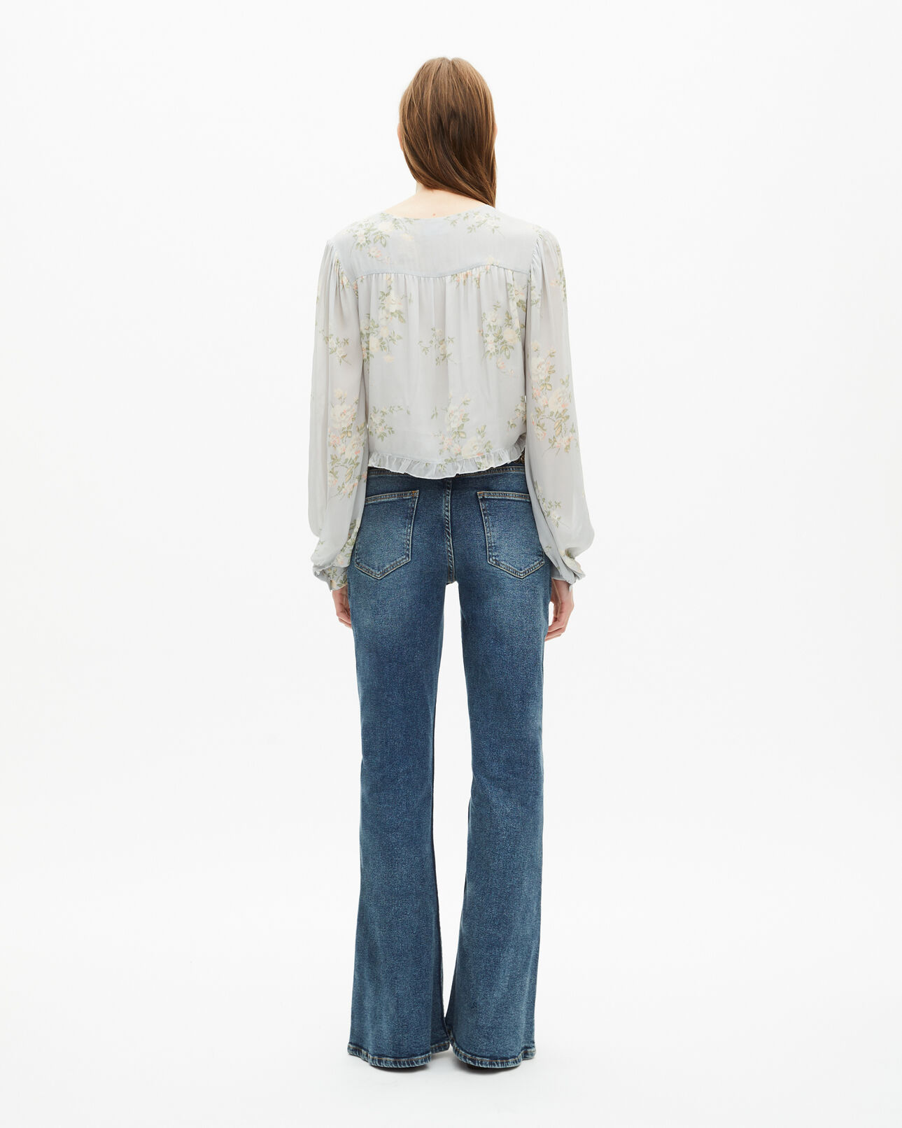 The Kooples WOMEN BLUE blue floral print top