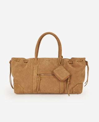 The Kooples WOMEN CAMEL brown suede tote bag