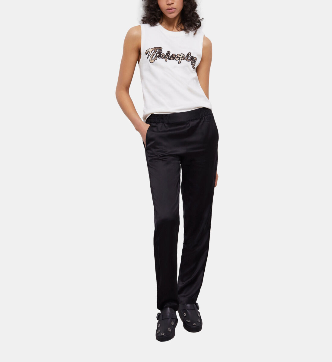 Womens satin joggers deals