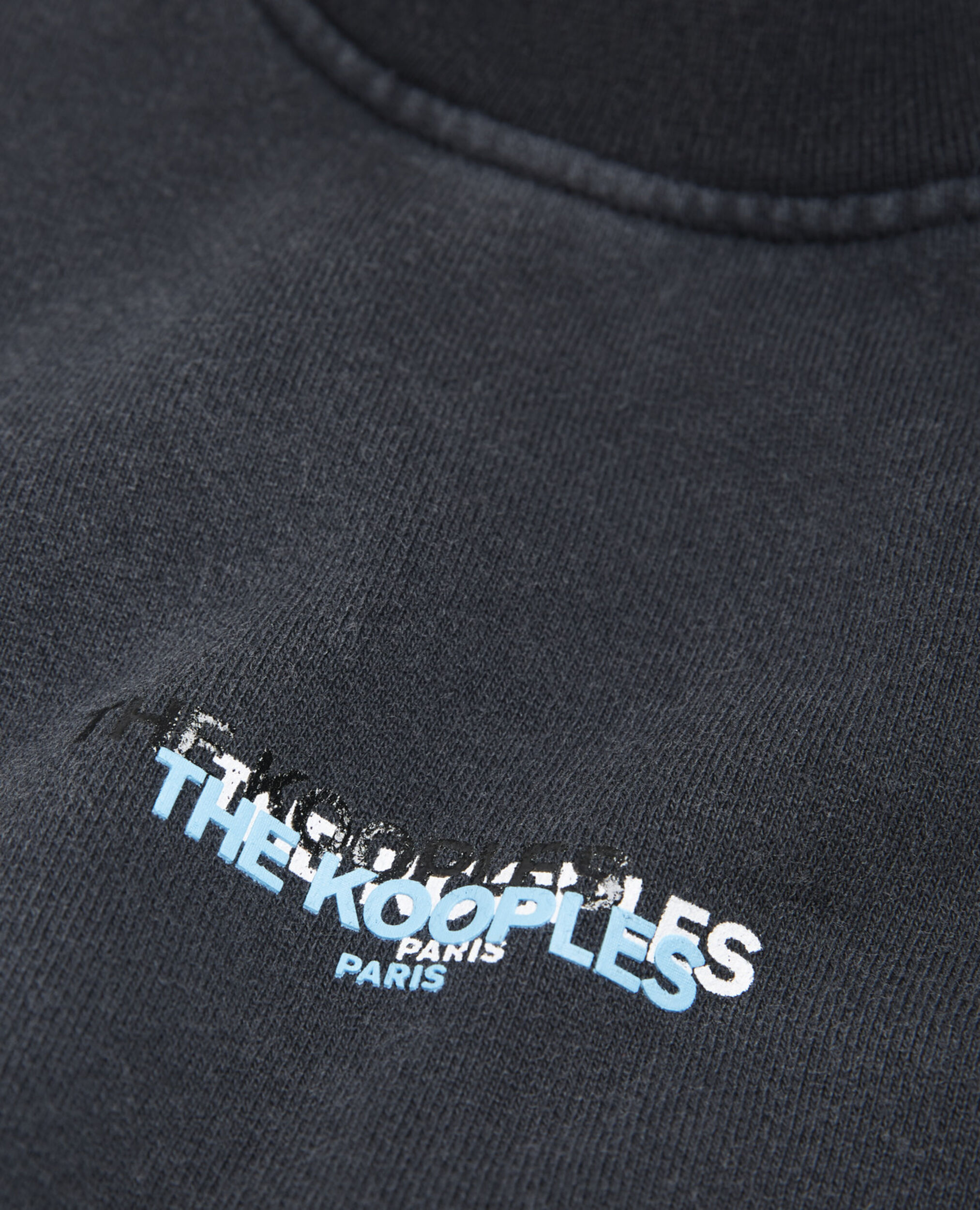 Faded black sweatshirt with triple logo, BLACK WASHED, hi-res image number null