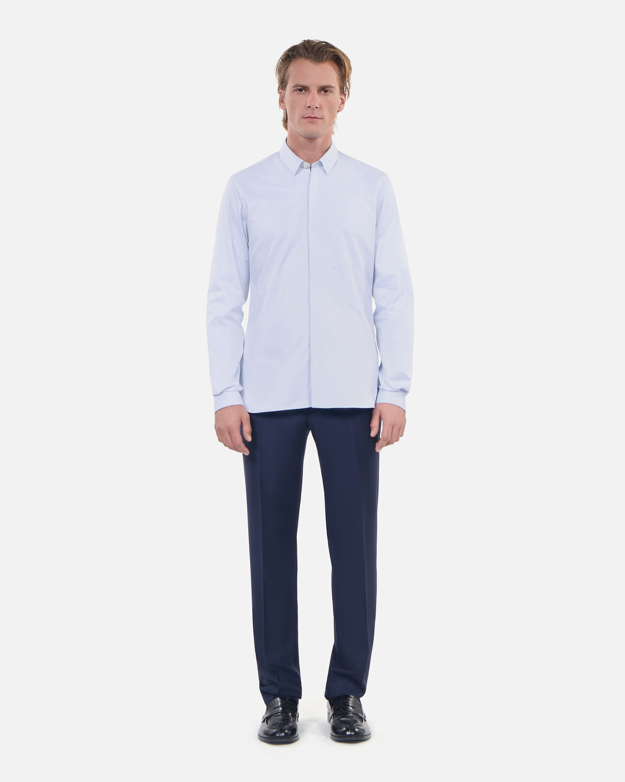 The Kooples HOMBRE LIGHT BLUE camisa azul cielo cuello clásico algodón
