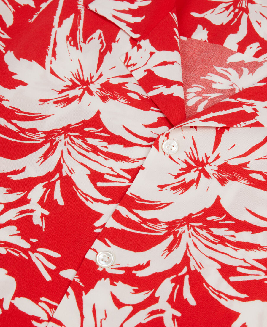 The Kooples H RED / WHITE printed short-sleeved shirt