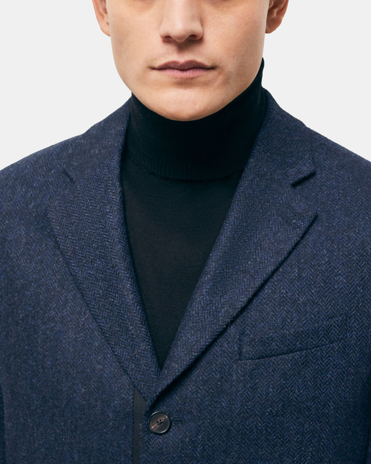 The Kooples MEN NAVY blue patterned wool jacket