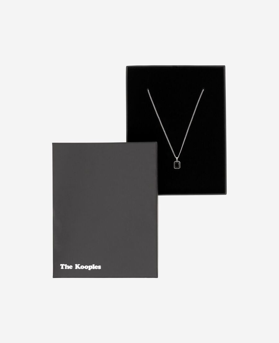 The Kooples HOMME SILVER collier avec pendentif argent&eacute;