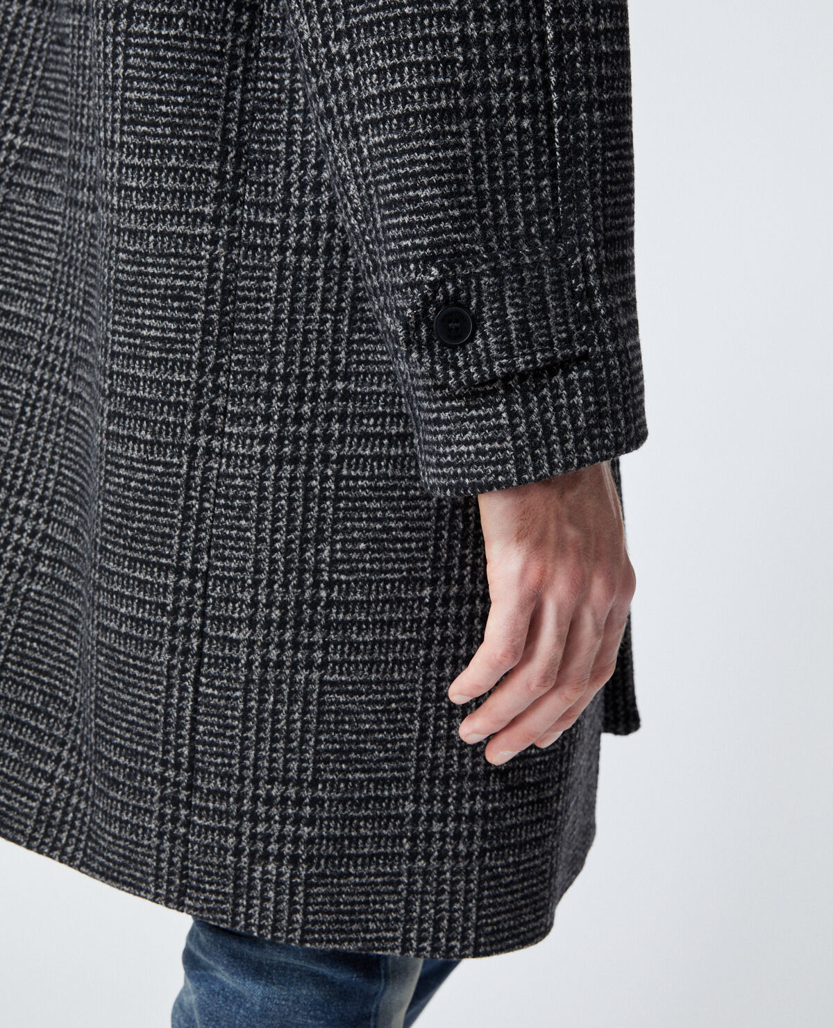 Manteau laine sale carreaux