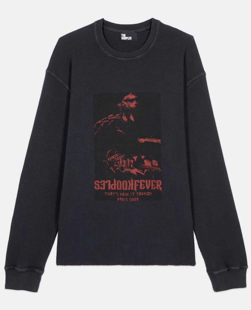 The Kooples HERREN BLACK WASHED schwarzes sweatshirt kooples fever