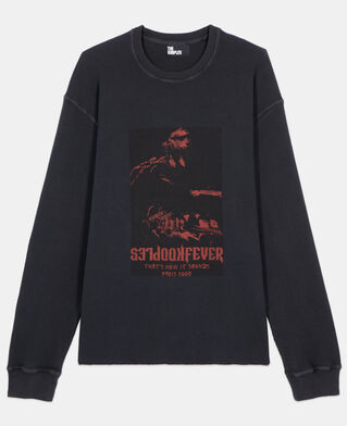 The Kooples HERREN BLACK WASHED schwarzes sweatshirt kooples fever