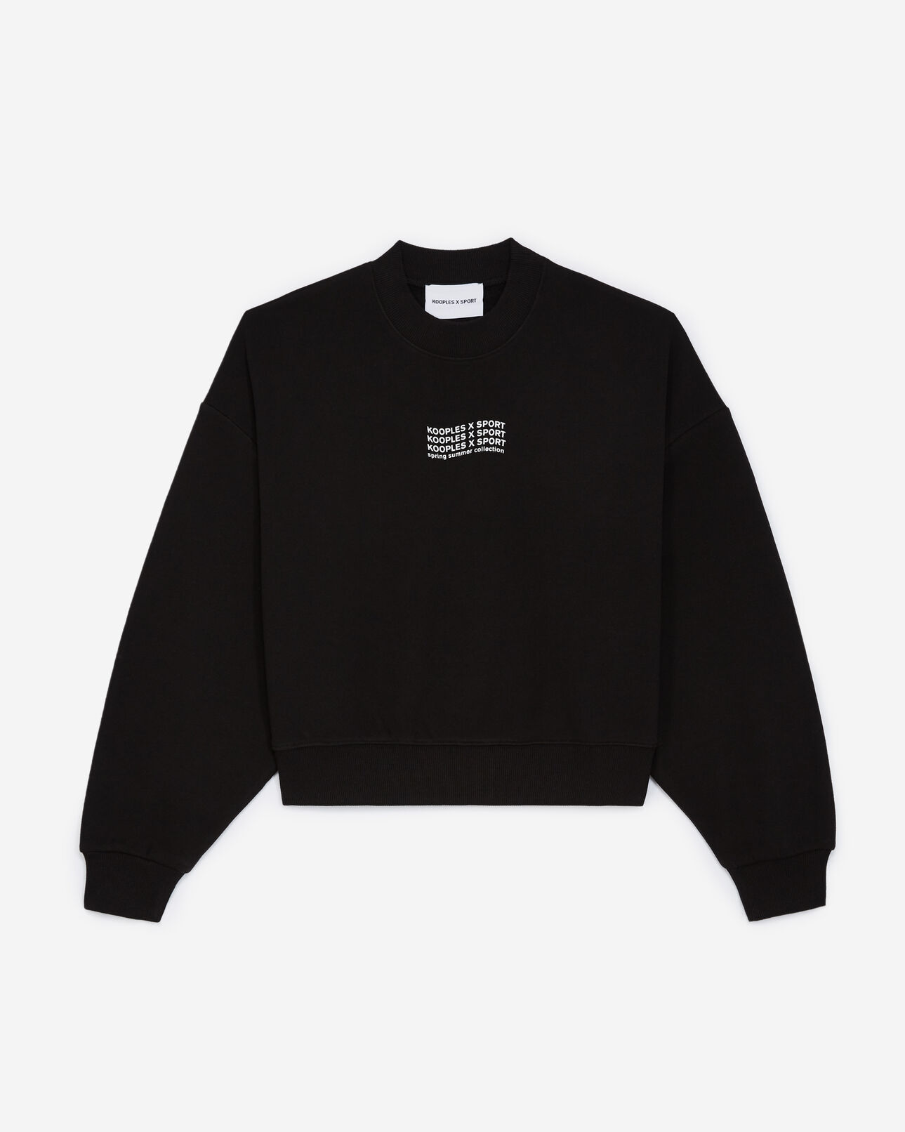The Kooples FEMME BLACK sweat noir à logo vague contrasté