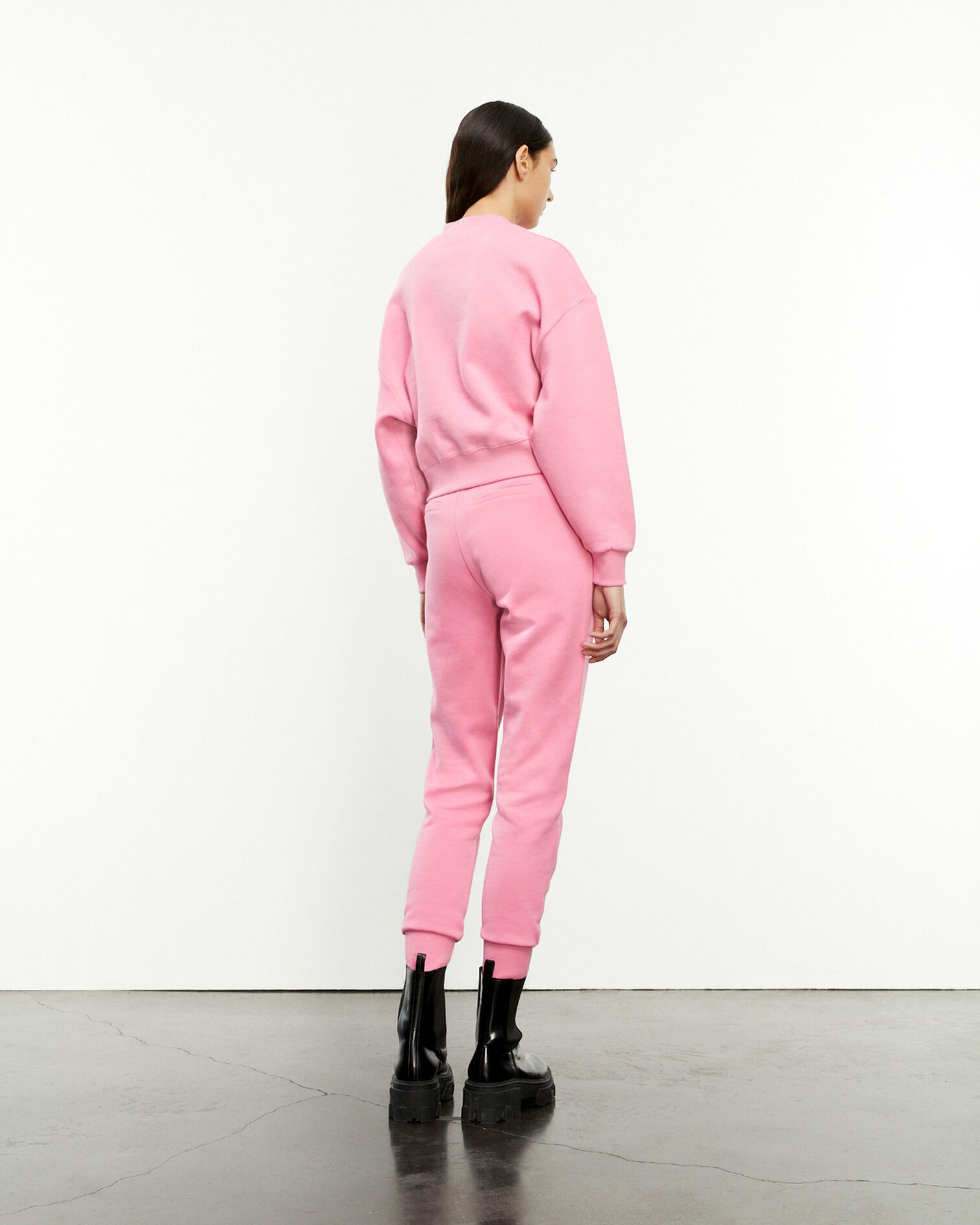 Pink joggers with printed logo, PINK, hi-res image number null