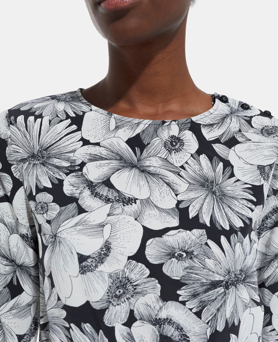 short floral silk dress