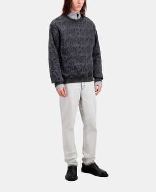 The Kooples MEN BLACK WASHED men's printed sweatshirt