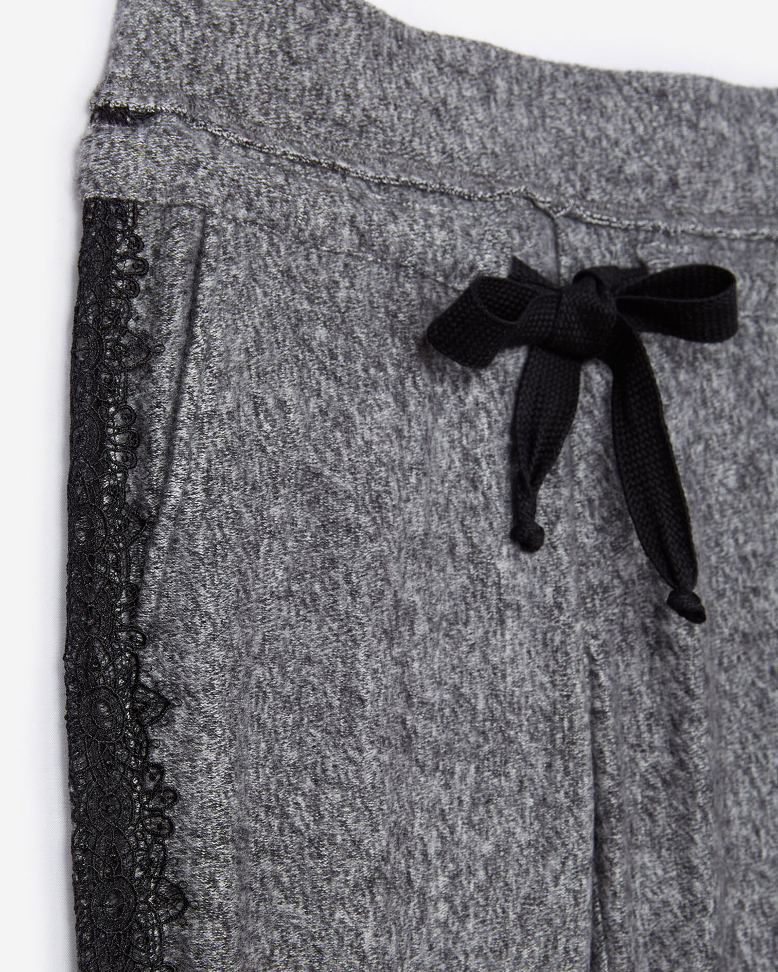 Jogging sweet fleece gris dentelle, GREY MELANGE, hi-res image number null