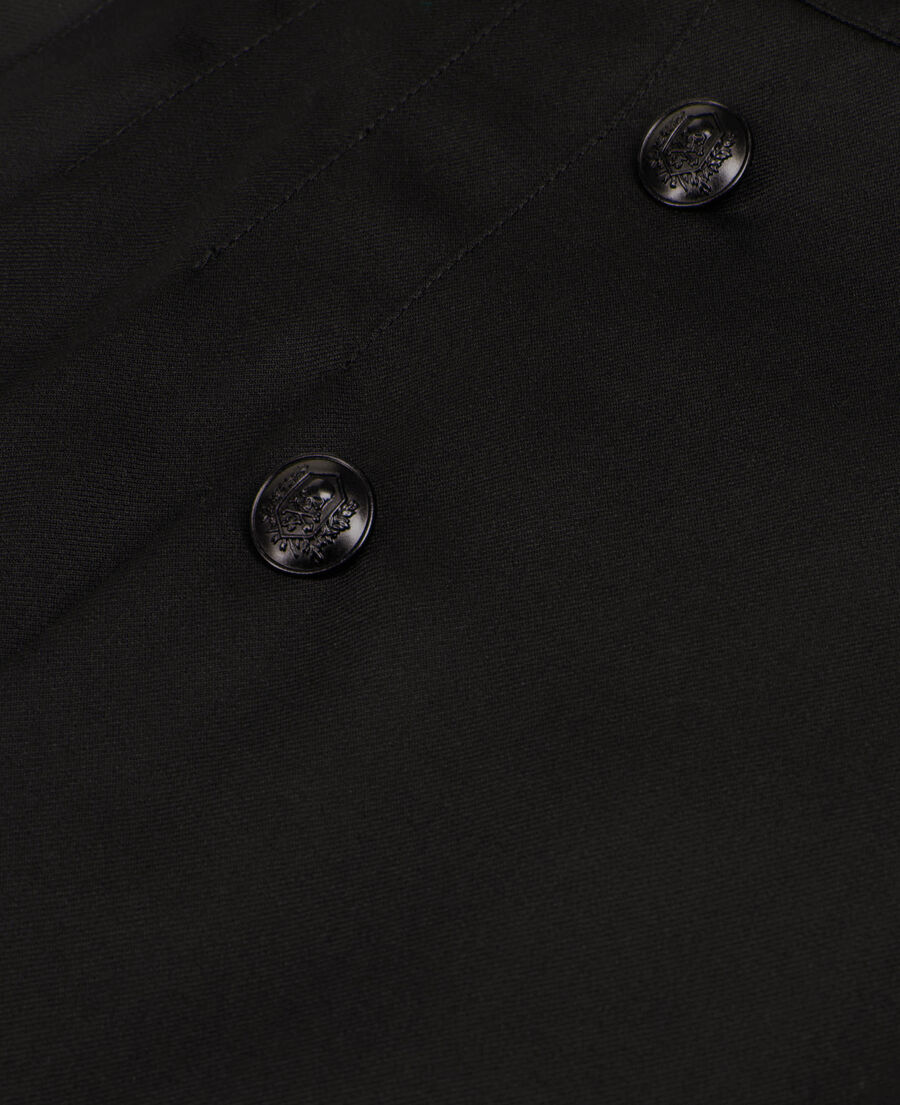 The Kooples FEMME BLACK jupe longue pliss&eacute;e noire