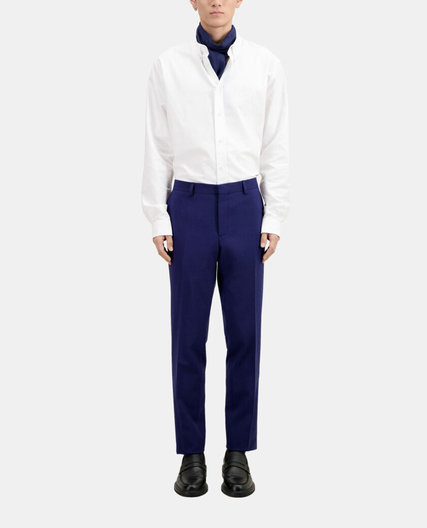 The Kooples H DARK BLUE bright blue wool suit trousers