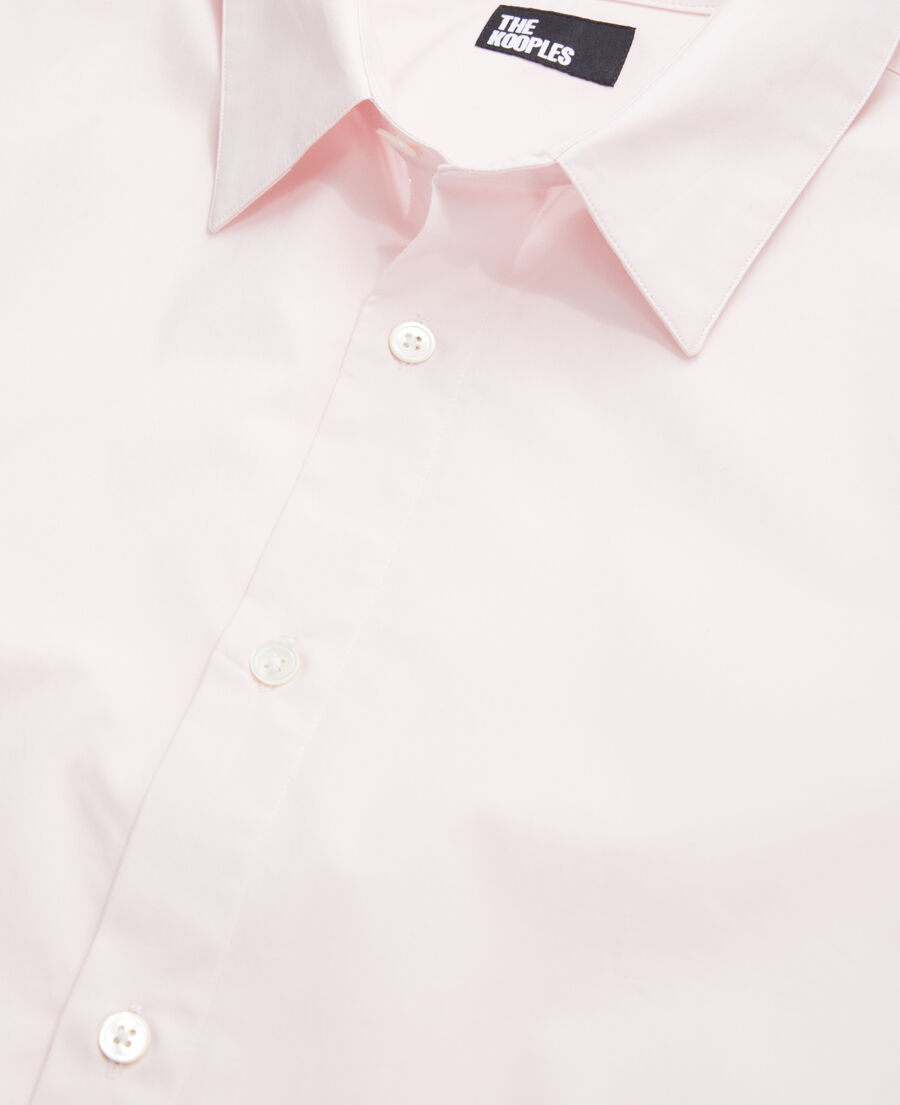 chemise rose en popeline