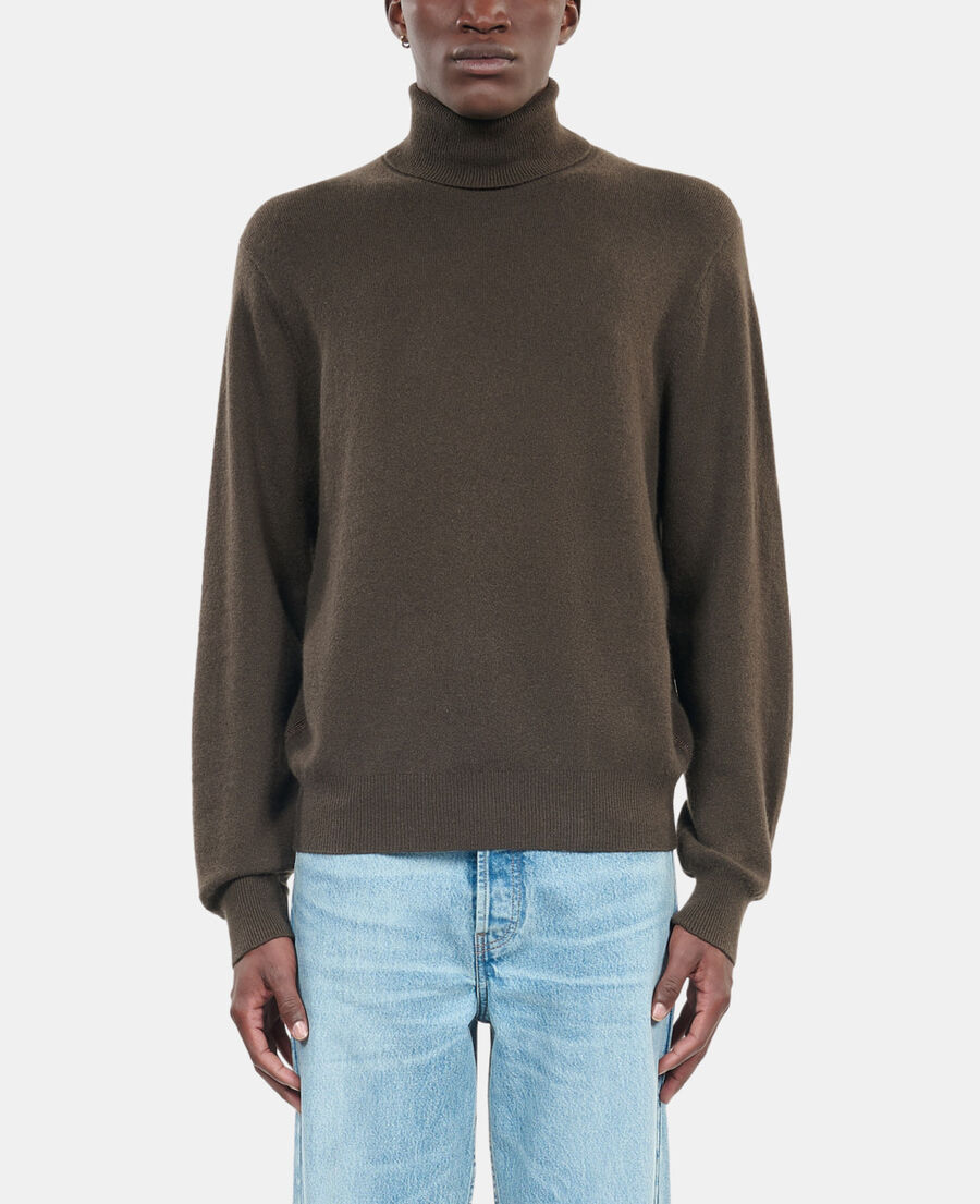 The Kooples MEN KAKI khaki cashmere sweater
